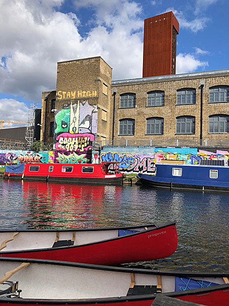 some bloke carrying a canoe for wildernerss weekend...